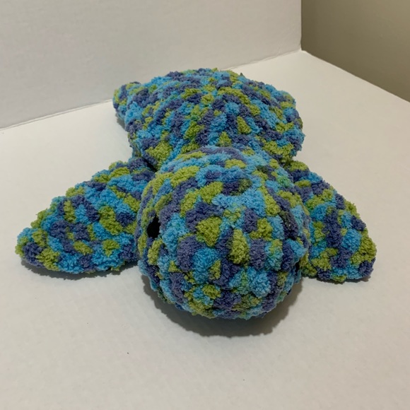 Sea Turtle Plush Stuffed Turtle Nursery Room Playroom Decor Handmade Crocheted - Picture 3 of 16